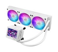 ASUS ROG Ryujin III 360 ARGB Extreme White - Sistema de refrigeración AiO con bomba Asetek Gen8 V2, ventiladores magnéticos reforzados, LCD de 3.5'', monitorización del hardware y GIF personalizados