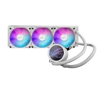 ASUS ROG RYUO III 360 ARGB White Edition - Enfriador líquido AIO todo en uno para CPU radiador de 360 mm, solución de bomba Asetek de 8ª generación, pantalla LED Anime Matrix™ y ventilador ROG AF 12S