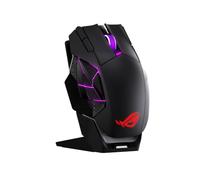 ASUS ROG Spatha X 65K - Ratón Gaming inalámbrico para Juegos MMO, Negro | Sensor ultra preciso de 65.000 DPI, 12 botones programables y doble inalámbrico para dominar todos tus MMO