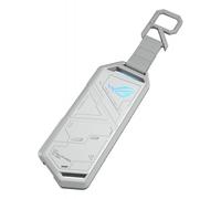 ASUS ROG Strix Arion White Edition - Caja de SSD M.2 NVMe (USB3.2 Gen 2 de Tipo C 10 Gbps, Cables USB-C a C y USB-C a A, instalación sin Destornillador, Almohadillas térmicas, Compatible con PCIe)