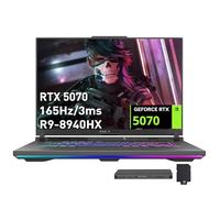 ASUS ROG Strix G16 16 pulgadas WUXGA 165Hz Gaming Laptop, GeForce RTX 5070 8GB GDDR7, AMD Ryzen 9 8940HX, 32GB DDR5, 2TB de almacenamiento (1TB SSD+1TB Docking Station Set), teclado retroiluminado RGB