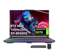 ASUS ROG Strix G16 16 pulgadas WUXGA 165Hz Gaming Laptop, NVIDIA GeForce RTX 5070 8GB GDDR7, AMD Ryzen 9 8940HX, 64GB DDR5, 5TB de almacenamiento (4TB SSD+1TB Docking Station Set), teclado