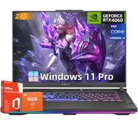 ASUS ROG Strix G16 Gaming Laptop, 40.6 cm QHD+ 240Hz, Intel 24-Core i9 14900HX, GeForce RTX 4060, 64 GB DDR5 RAM, 4 TB SSD, retroiluminado KB, Windows 11 Pro, con licencia de por vida de oficina, con