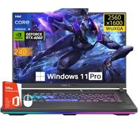 ASUS ROG Strix G16 Gaming Laptop, 40.6 cm QHD+ 240Hz WQXGA Display, Intel i9-14900HX, GeForce RTX 4060, 32 GB DDR5 RAM, 1 TB SSD, retroiluminado KB, Windows 11 Pro y licencia de por vida de oficina