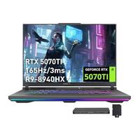 ASUS ROG Strix G16 Gaming Laptop, GeForce RTX 5070 Ti 12GB GDDR7, AMD Ryzen 9 8940HX, 64GB DDR5, 2TB PCIe SSD, teclado retroiluminado, pantalla WUXGA 165Hz de 40.6 cm, Windows 11 Pro, gris, juego de