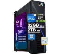 ASUS ROG Strix G16CH - Escritorio para juegos | Intel 16-core i7-13700F (>i9-12900F) | 32GB DDR4 2TB SSD | Geforce RTX 4060 Ti Dual 8GB | Aura Sync Lighting Wi-Fi6E 750W PSU (80+ Gold) Win11Pro con