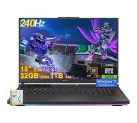 ASUS ROG Strix G18 G814 Gaming Laptop | 18 pulgadas 2.5k (2560x1600) 240Hz (100% DCI-P3) | AMD 16-core Ryzen 9 9955HX (>i9-14900HX) | 32GB DDR5 1TB SSD | GeForce RT. X 50700 Win11 retroiluminado RGB
