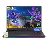 ASUS ROG Strix G18 G814 Gaming Laptop | 18 pulgadas 2.5k (2560x1600) 240Hz (100% DCI-P3) | AMD 16-core Ryzen 9 9955HX (>i9-14900HX) | 64GB DDR5 2TB SSD | GeForce RT. X 50700 Win11 retroiluminado RGB