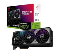 ASUS ROG Strix GeForce RTX 5070 Ti 16 GB GDDR7 Tarjeta gráfica Gaming (PCIe 5.0, HDMI/DP 2.1, 3,2 Ranuras, Axial-Tech, MaxContact, Almohadilla térmica de Cambio de Fase, Aura Sync)