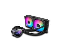 ASUS ROG Strix LC 240 ARGB - Sistema de refrigeración líquida AiO con Aura Sync, soporte Intel LGA 1150/1151/1155/1156/1200/2066 y AMD AM4/TR4 con dos ventiladores RGB direccionables ROG de 120 mm