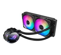 ASUS ROG Strix LC 240 ARGB - Sistema de refrigeración líquida AiO con Aura Sync, soporte Intel LGA 1150/1151/1155/1156/1200/2066 y AMD AM4/TR4 con dos ventiladores RGB direccionables ROG de 120 mm