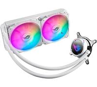 ASUS ROG Strix LC 240 RGB White Edition - Enfriador de CPU líquido todo en uno con Aura Sync RGB y ventiladores de radiador RGB direccionables dobles ROG de 120 mm