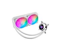 ASUS ROG Strix LC II 240 ARGB White Edition AIO Enfriador de CPU líquido todo en uno de 240 mm, Intel LGA1700, 115x/2066 y AMD AM4/TR4, 2 ventiladores de radiador RGB
