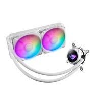 ASUS ROG Strix LC II 240 ARGB White Edition Enfriador de CPU líquido todo en uno con Aura Sync, compatible con Intel LGA 1700 y AMD AM4/TR4 y 2 ventiladores ROG RGB de 120 mm direccionables, blanco