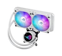 ROG Strix LC III 240 ARGB White Edition - Refrigerador líquido AiO con Bloque de Agua Giratorio 360°, Bomba Gen7 v2 de Asetek, Ventiladores ROG ARGB y Efectos de iluminación Aura Personalizados