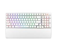 ASUS ROG Strix Scope II 96 Teclado inalámbrico para Juegos Blanco luz de Luna, interruptores de Nieve ROG NX prelubridos Intercambiables en Caliente, conexión trimodo, Espuma amortiguadora y