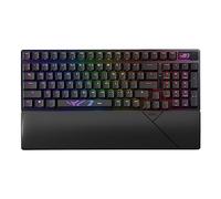 ASUS ROG Strix Scope II 96 Wireless - Teclado mecánico Gaming - Tri-Modo, Controles multifuncionales, interruptores y estabilizadores ROG NX Snow y Hot-Swap, 3 ángulos de inclinación y reposamuñecas,
