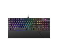 ASUS ROG Strix Scope II RX - Teclado mecánico-óptico, switches ROG RX, certificación de impermeabilidad IP57, Teclas de Teclado PBT, Controles multifuncionales y reposamuñecas, AZERTY