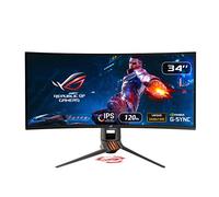 ASUS ROG Swift PG349Q - Monitor curvo G-Sync para juegos de 34 pulgadas, 120 Hz, 3440 x 1440 IPS con cuidado de los ojos, Aura Sync DP HDMI