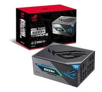ASUS ROG Thor 1600W Titanium III Fuente de alimentación, 80 Plus Titanium, ATX 3.1, MOSFET GAN, Estabilizador de Voltaje Inteligente, Pantalla OLED magnética, Modo Turbo, 10 años de protección