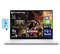 ASUS ROG Zephyrus G14 - Copiloto para portátil para juegos con IA 2025 + PC de 14 pulgadas 2.8K OLED 120Hz (AMD Ryzen AI 9 HX 370, GeForce RTX 5070 Ti 12GB, 32GB LPDDR5X, 4TB SSD, RGB KB, Win 11 Pro