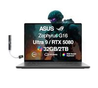 ASUS ROG Zephyrus G16 AI Gaming Laptop de 16 pulgadas ROG Nebula OLED FHD+ Display (Intel Ultra 9-285H, GeForce RTX 5080 16GB, 32GB LPDDR5X, 2TB SSD, RGB KB, Wi-Fi 7, BT 5.4, Win11Pro) con expansor de