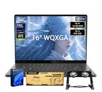 ASUS ROG Zephyrus Intel Ultra 9 RTX 4070 Ultimate Gaming Laptop, 16 pulgadas WQXGA 2560 x 1600 240Hz, Intel Ultra 9 185H, NVIDIA GeForce RTX 4070, 16GB RAM, 2TB SSD, con paquete SSD externo A-Data 512