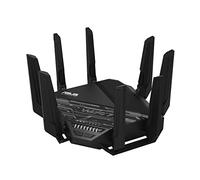 Asus RT-BE96U BE19000 802.11BE Router WiFi 7 de Rendimiento de Tres Bandas con Soporte de 6 GHz, Puerto Dual de 10 G, 320 MHz, Seguridad de Internet de por Vida, Soporte AiMesh