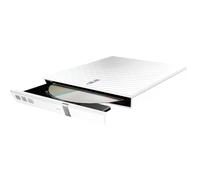 ASUS SDRW-08D2S-U Lite - Grabadora de DVD portátil 8X | 8x DVD±R, 6x DVD±R DL, 5x DVD-RAM, USB 2.0, incluyendo Cyberlink Power2Go, blanco