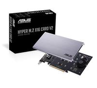 ASUS Tarjeta de expansión Hyper M.2 X16 PCIe 3.0 X4 V2 soporta 4 NVMe M.2 (2242/2260/2280/22110) hasta 128 Gbps para Intel VROC y AMD Ryzen Threadripper NVMe Raid