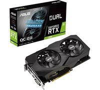ASUS Tarjeta gráfica Dual GeForce RTX 2060 EVO OC Edition (PCIe 3.0, Memoria GDDR6 de 12 GB, HDMI, DisplayPort, DVI-D, Ventilador de tecnología axial, tecnología 0dB, autoextremo)