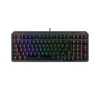 ASUS Teclado TUF Gaming K3 Gen II con interruptores compactos de 97 teclas, RGB azul óptico-mecánicos (Clicky), montaje de junta de silicona, espuma amortiguadora, impermeabilización IP57, una placa