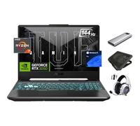 ASUS TUF 2024 A15 Gaming Laptop, 39.6 cm 144Hz FHD, 8-Core Ryzen 7 7435HS (Beats i7-13620H), NVIDIA RTX 3050 GPU, 64GB RAM, 2TB SSD + 256GB SSD portátil, RGB KB, RJ45, teclado, Gamer Bundle, WW en 11