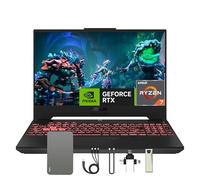 ASUS TUF A15 - Laptop para juegos de 15.6 pulgadas FHD 144Hz, AMD Ryzen 7-6800H, 32GB DDR5 RAM, 2TB PCIe SSD, GeForce RTX 3050 Ti 4GB, Windows 11 Pro, teclado retroiluminado RGB, Wi-Fi 6, gris, juego