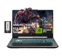 ASUS TUF A15 - Laptop para juegos, pantalla FHD de 15.6 pulgadas, 144 Hz, AMD Ryzen 7 7435HS, DDR5 de 16 GB, SSD de 512 GB, NVIDIA GeForce RTX 3050, teclado retroiluminado, Wi-Fi 6, Win 11 Pro, negro