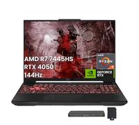 ASUS TUF A16 - Laptop para juegos de 16 pulgadas WUXGA 144Hz, AMD Ryzen 7 7445HS, NVIDIA GeForce RTX 4050, 16GB DDR5, 1.5TB de almacenamiento (512GB SSD + 1TB Docking Station Set), teclado