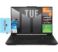 ASUS TUF A16 - Laptop para juegos, pantalla WUXGA de 16 pulgadas y 165 Hz (AMD Ryzen 7 7735HS de 8 núcleos, 64 GB DDR5 4800 MHz RAM, 1 TB PCIe SSD, Radeon RX 7700S, Windows 10 Pro) con concentrador