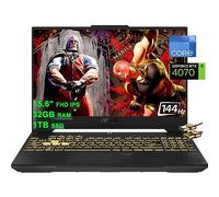 Asus TUF F15 - Laptop para juegos de 15.6 pulgadas FHD 144Hz Intel 14-Core i7-12700H (Beat i9-11950H) 32GB RAM 1TB SSD GeForce RTX 4070 8GB retroiluminado gráfico Thunderbolt 4 USB-C Win11 gris +