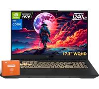 ASUS TUF F17 - Portátil para Juegos, 17.3 Pulgadas WQHD 240 Hz, Intel 10-Core i7-13620H, NVIDIA GeForce RTX 4070, 64 GB DDR5 RAM, 4 TB SSD, Wi-Fi 6, Teclado retroiluminado, Thunderbolt 4, Lifetime MS