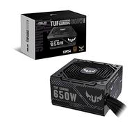 ASUS TUF-GAMING-650B - Fuente de alimentación 650W Bronze (80 Plus Bronze, Grado Militar, Doble rodamiento de Bolas, Revestimiento PCB, Axial-Tech, tecnología 0db, Cables apantallados) Negro