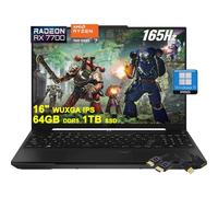 ASUS TUF Gaming A16 Laptop | 16 pulgadas WUXGA 165Hz 100% sRGB | AMD 8-core Ryzen 7 7735HS | 64GB DDR5 1TB SSD | Radeon RX7700S 8GB (>RTX4060) | USB-C USB4 Win11Pro retroiluminado con accesorio DLCA