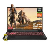 ASUS TUF Gaming A16 Laptop 16 pulgadas WUXGA IPS 144Hz AMD 6-core Ryzen 7 7445HS 16GB RAM 1TB SSD GeForce RTX 4050 (hasta 194 tapas AI) RGB retroiluminado USB4 bidireccional AI cancelación de ruido