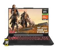 ASUS TUF Gaming A16 Laptop 16 pulgadas WUXGA IPS 144Hz AMD 6-core Ryzen 7 7445HS 16GB RAM 512GB SSD GeForce RTX 4050 (hasta 194 tapas AI) RGB retroiluminado USB4 bidireccional AI cancelación de ruido