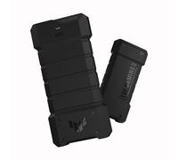 ASUS TUF Gaming A2 - Carcasa SSD USB-C 3.2 Gen 2x2, Interfaz Doble M.2 NVMe PCIe y SATA, M.2 Q-Latch, MIL-STD-810H, IP68, Exterior de Goma de Silicona, Compatible con PS5 y Xbox