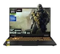 ASUS TUF Gaming F16 Laptop 16 pulgadas WUXGA IPS 165Hz (100% sRGB, GSYNC) Intel 16-core i7-14650HX 64GB DDR5 1TB SSD GeForce RTX 5060 (hasta 572 tapas AI) RGB retroiluminado Thunderbolt Hi-Res Wi-Fi6E