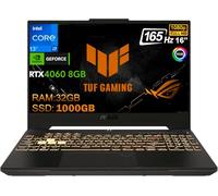ASUS TUF Gaming F16 Notebook Display 16" FHD AG, 165Hz, Intel Core 13ª Gen i7-13650HX, RAM 32GB DDR5, SSD Pcie 750GB, NVIDIA GeForce RTX 4050 6GB, Win 11 Pro, teclado RGB