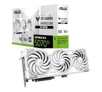 ASUS TUF Gaming GeForce RTX 5070 Ti 16GB GDDR7 BTF White OC Edition Tarjeta gráfica (NVIDIA DLSS 4, Ranura 3,125, PCIe 5.0, 3 x DisplayPort 2.1b, 2 x HDMI 2.1b, GC-HPWR, Blanco