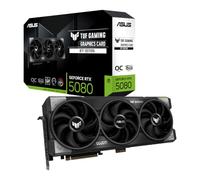 ASUS TUF Gaming GeForce RTX ™ 5080 - Tarjeta gráfica para Juegos (PCIe® 5.0, HDMI®/DP 2.1, 3.6 Ranuras, componentes de Grado Militar, Adaptador GC-HPWR Desmontable)