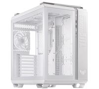 ASUS TUF Gaming GT502 Plus White - Chasis Gaming ATX (diseño de Doble cámara, Zonas de refrigeración Independientes, Paneles Laterales sin Herramientas, USB 3.2 Gen 2 Tipo-C, Ventiladores ARGB)
