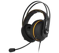 ASUS TUF Gaming H7 Core - Auriculares, Compatible con PC-PS4 -Mac-Xbox One-Nintendo Switch y Smartphones, Diadema de Acero Inoxidable, 2 micrófonos, Amarillo
